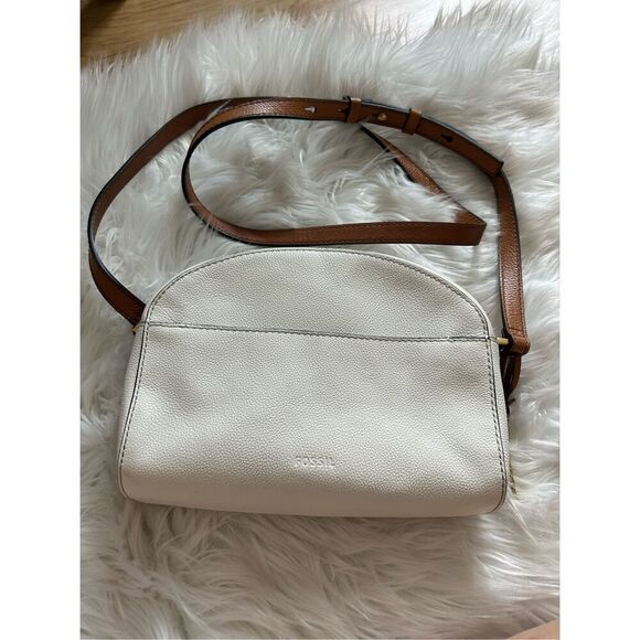 Fossil white and gray crossbody purse - Picture 1 of 7